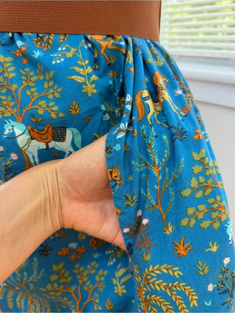 Printfresh Gorgeous Blue Horse Nightgown / House Dress / MuuMuu - Picture 14 of 14